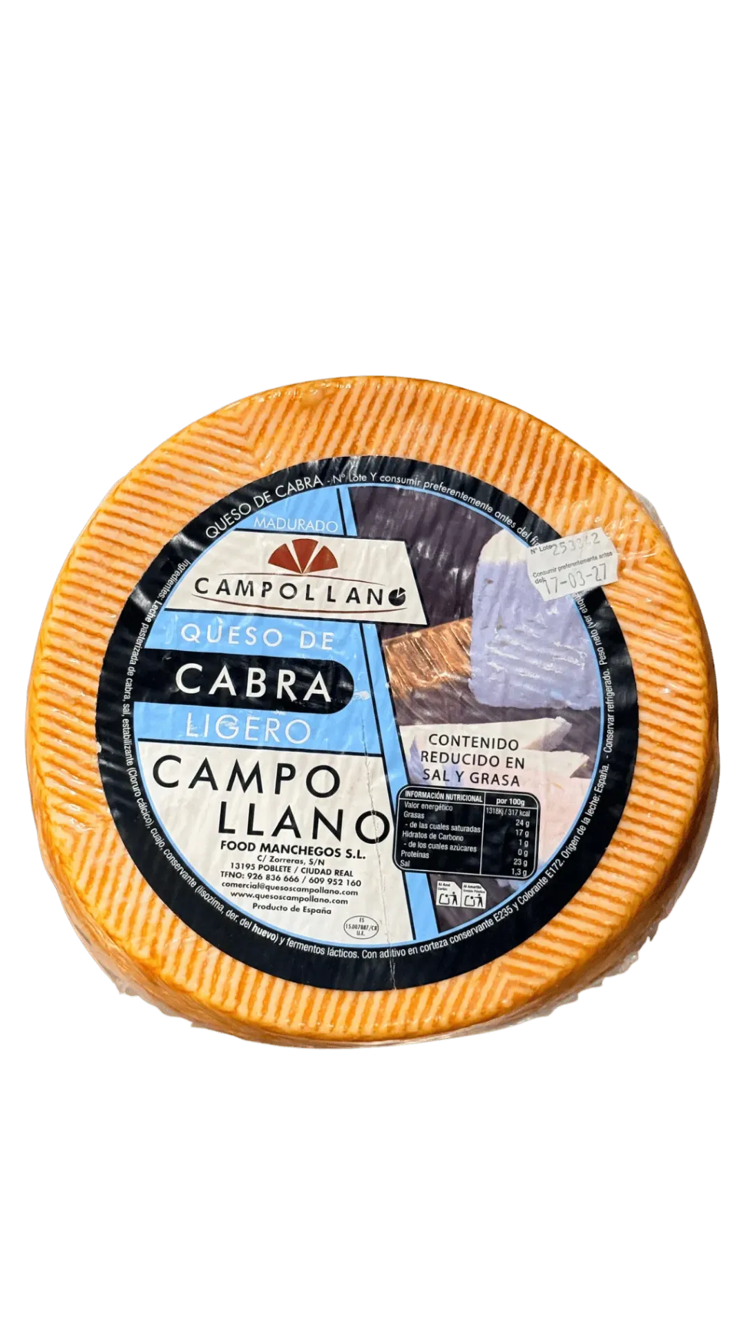 Queso Cabra Ligero (Queso 500 Grs)