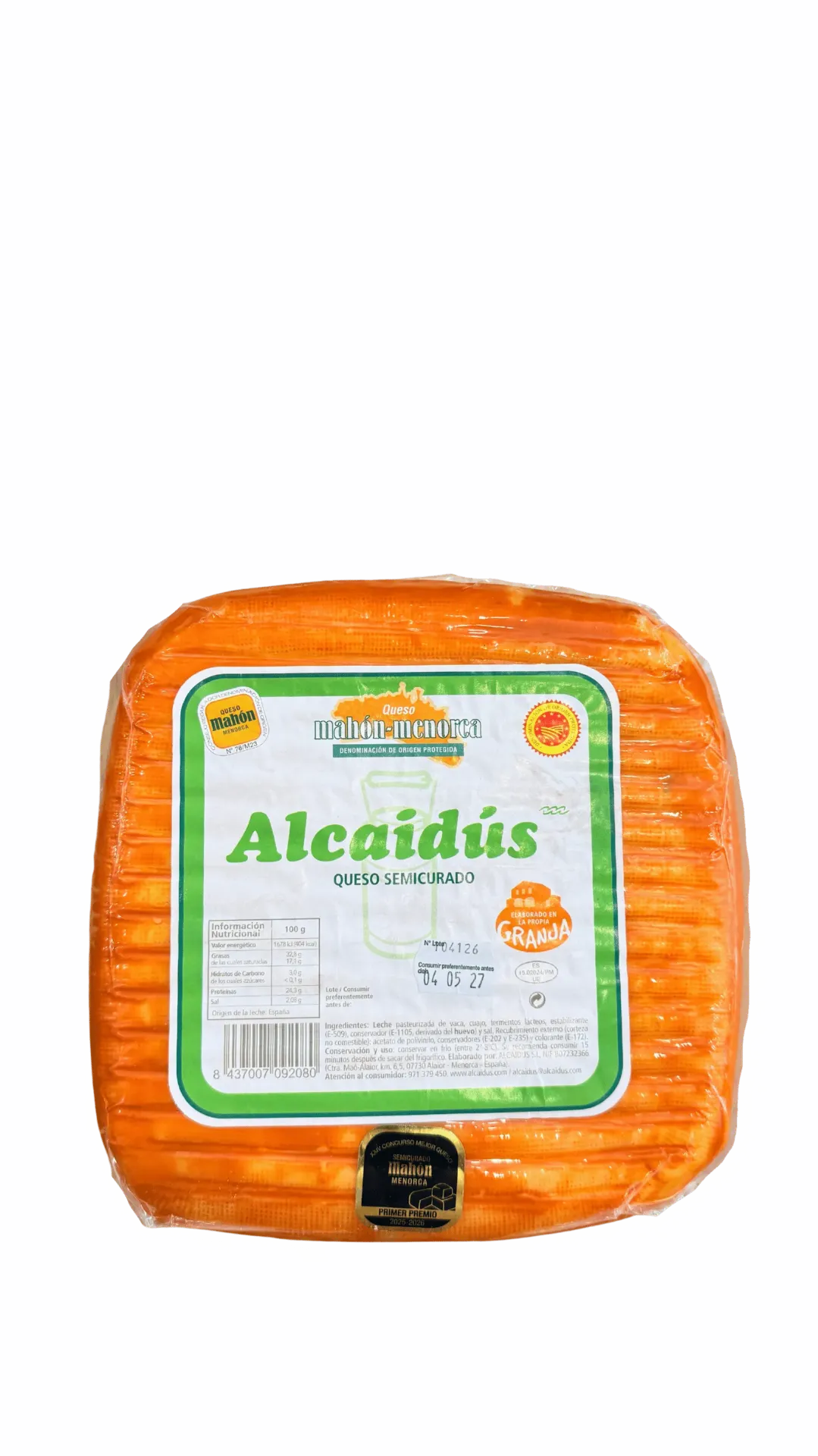Queso Mahon Semicurado (Queso 500 Grs)